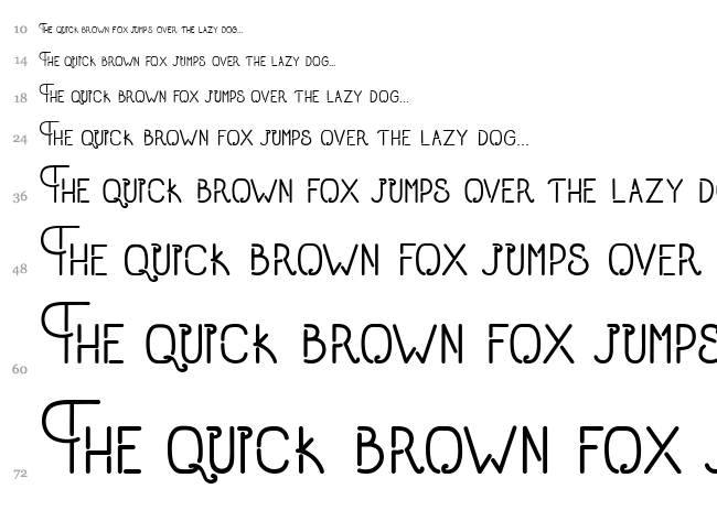 Old Alpha font waterfall